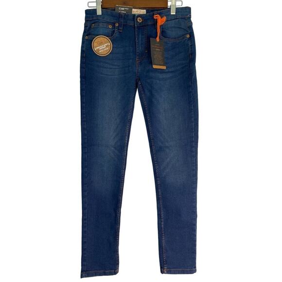 Weatherproof Vintage Boys Jeans Indigo Knit Denim Wash Skinny Fit Jeans Size 10 - Picture 1 of 10